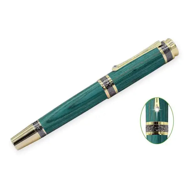 Gold & Black Titanium New Majestic Fountain Pen Kit RZ-FP516#-GBWB - Pen Kit