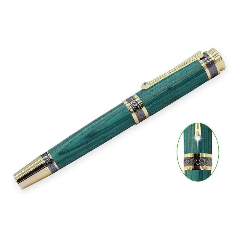 Gold & Black Titanium New Majestic Fountain Pen Kit - Pen Kit