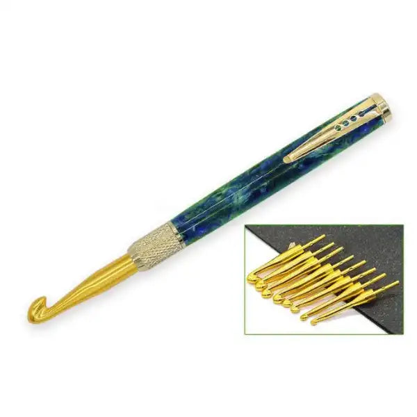 Gold Crochet Hook Kit (Knurled) CROCH-KNUR-GLD