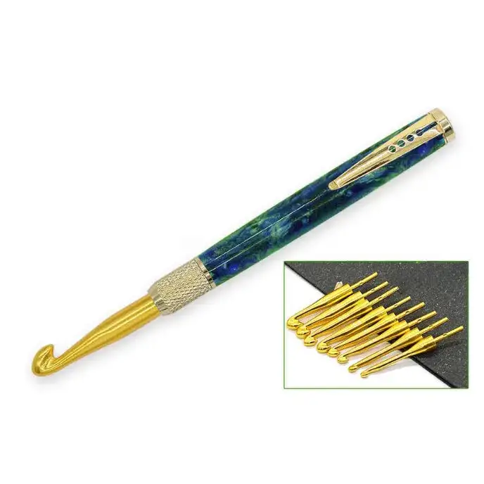 Gold Crochet Hook Kit (Knurled)