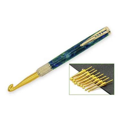 Gold Crochet Hook Kit (Knurled)