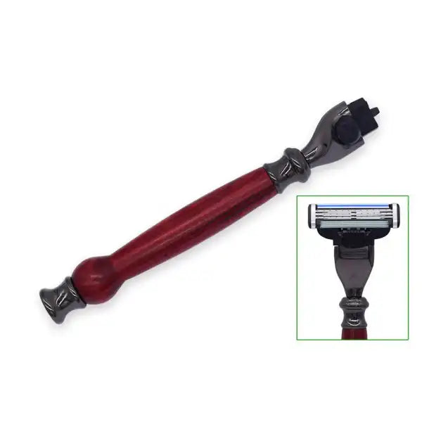 Gun Metal Mach 3 Razor Handle Kit