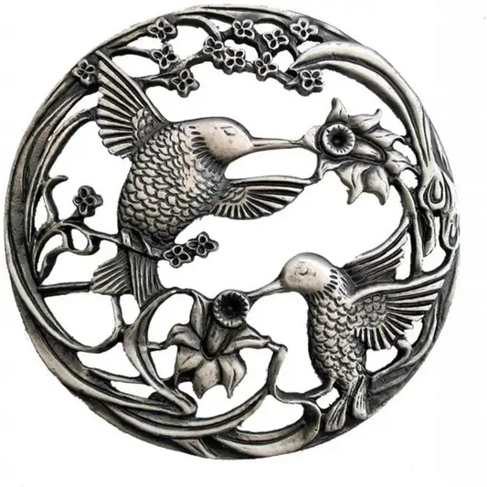 Hummingbirds - Decorative Pewter Lid - craft kits