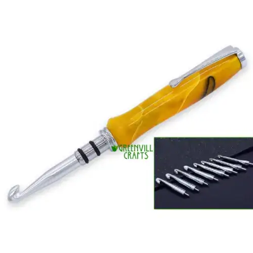 Interchangeable Crochet Hook Kit Set - Chrome - Project Kit