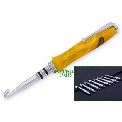 Interchangeable Crochet Hook Kit Set - Chrome - Project Kit