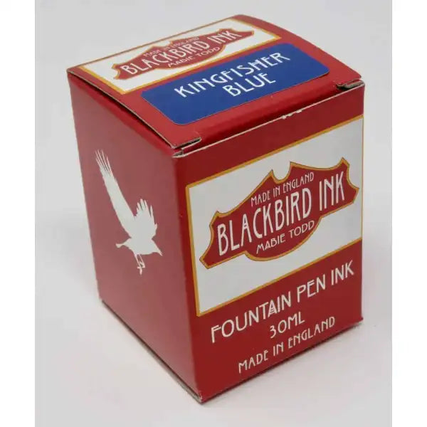 Kingfisher Blue Fountain Pen Ink - Blackbird Ink 5060592530014 - Fountain Pen Ink