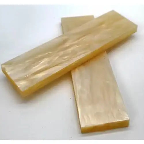 Kirinite Aged Ivory Pearl Knife Scales - Set of 2 - Kirinite Knife Scales