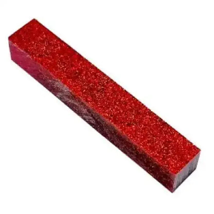 Kirinite Stardust Glitter Pen Blanks - Red - Kirinite Pen Blanks