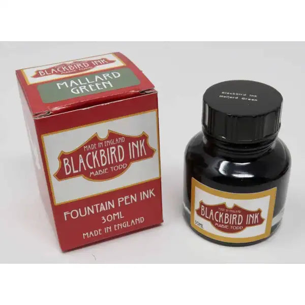 Mallard Green Fountain Pen Ink - Blackbird Ink 5060592530045 - Fountain Pen Ink