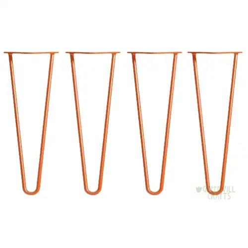Orange Hairpin Table Legs - 14’’ / 35cm 14-2-sk-or