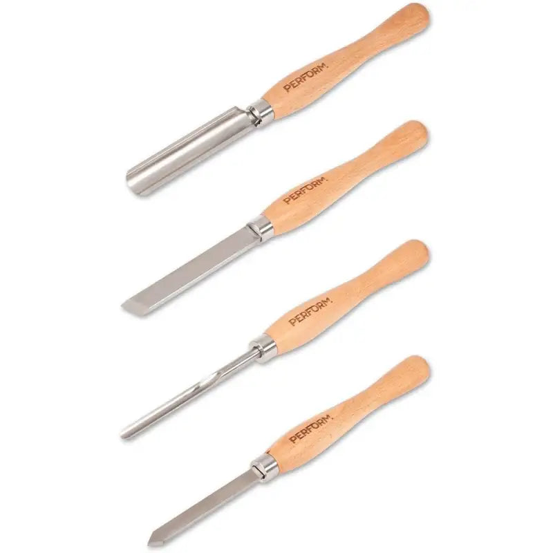 Perform 4 Piece HSS Woodturning Chisel Set - Woodturning Tools