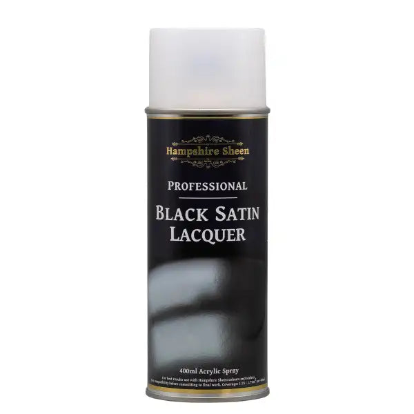 Pro Black Satin Lacquer Spray - Hampshire Sheen HSPSBL400 - Finishing products