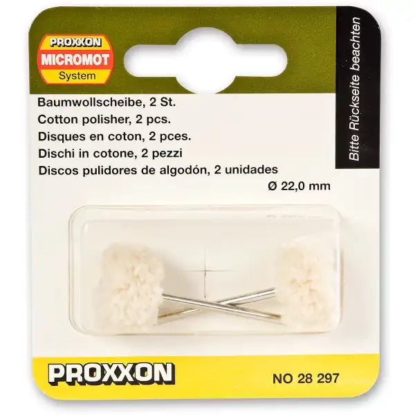 Proxxon Cotton Polisher 22 mm (2 Pack) 28297 P-28297