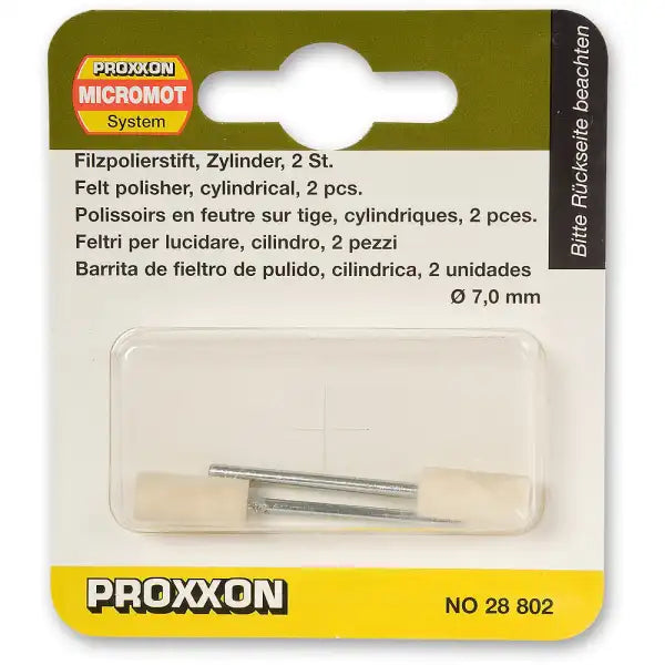 Proxxon Cylinder Felt Polisher (2 Pack) 28802 P-28802