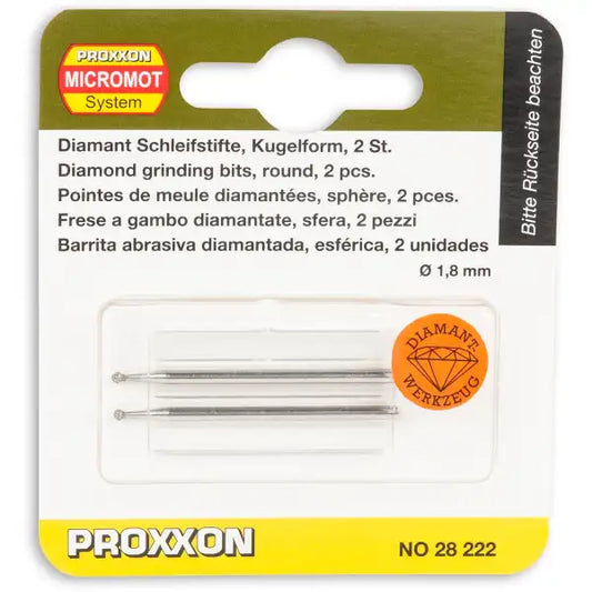 Proxxon Diamond Grinding Bits X 2 1.0Mm P-28212