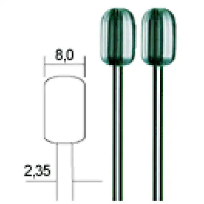 Proxxon Tungsten Vanadium milling bits HSS Cutters 8 mm (2 Pack)