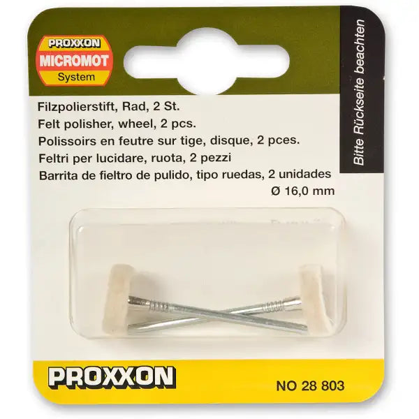 Proxxon Wheel Felt Polisher (2 Pack) 28803