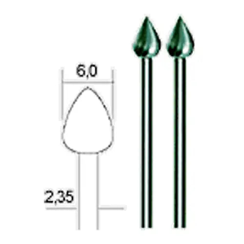 Proxxon Wolfram vanadium milling bits HSS Cutters 6 mm (2 Pack) P-28724