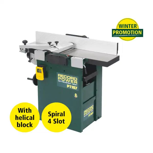 PT107 4 Slot 10’’ x 7’’ Helical Block Heavy Duty Planer Thicknesser (4-Spiral) (47503) 47503