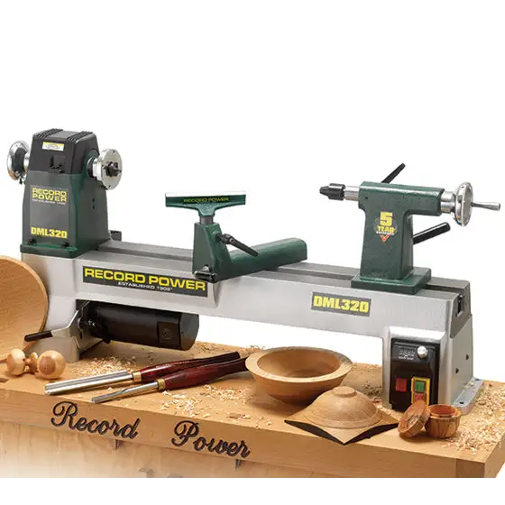 Record Power DML320 Cast Iron Electronic Variable Speed Lathe - Lathes