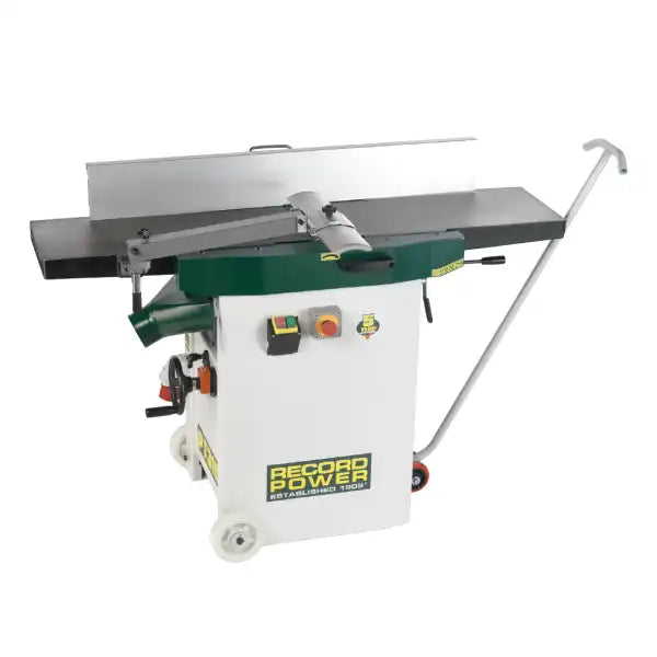 Record Power PT310 Heavy Duty Planer Thicknesser 230v With Spiral Cutter Block and Wheel Kit - PT310-HB/UK1 48503
