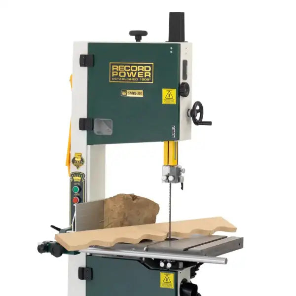 Record Power Sabre 350 14’’ Bandsaw (New for 2025) 67500 + CVA250-10-102 + ZAMV - Add 2 metre 100mm & 2.5 metre 63mm