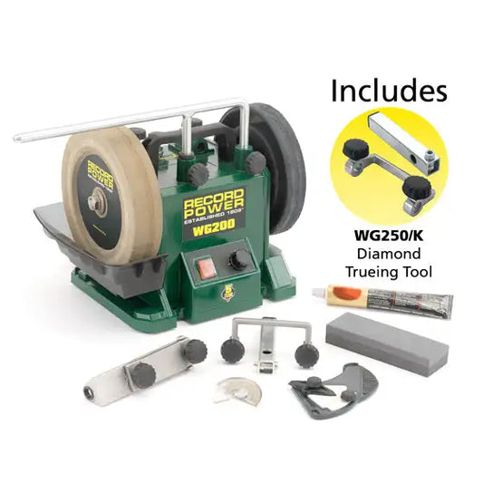Record Power WG200-PK/A 8’’ Wet Stone Sharpening System Package Deal 33200 - Sharpening