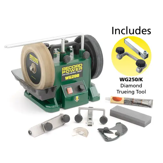 Record Power WG200-PK/A 8’’ Wet Stone Sharpening System Package Deal - Sharpening