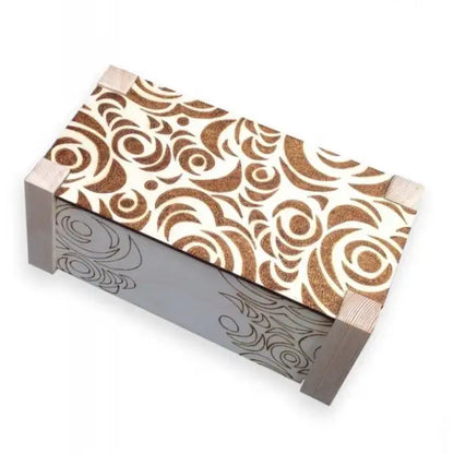 Rectangular Flat Pack Wooden Box - Pyrography Project