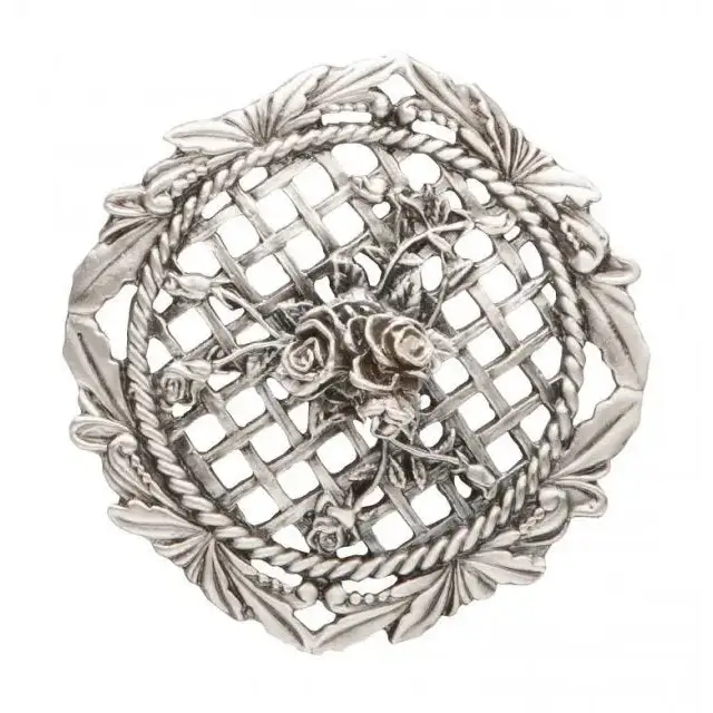 Rose Topped - Perforated Decorative Pewter Lid (Potpourri) - craft kits