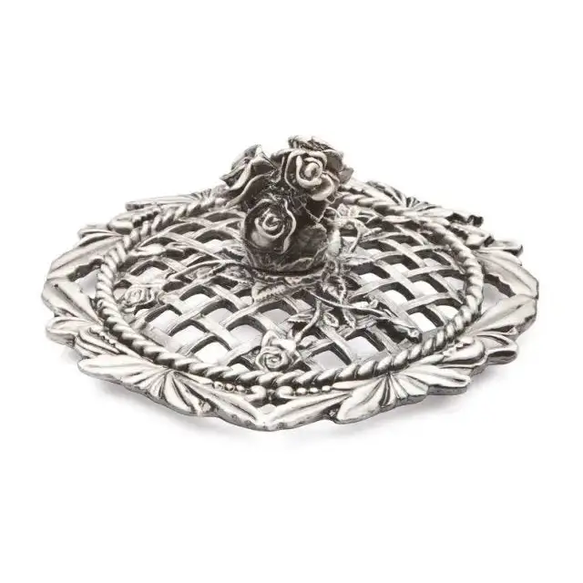 Rose Topped - Perforated Decorative Pewter Lid (Potpourri) - craft kits