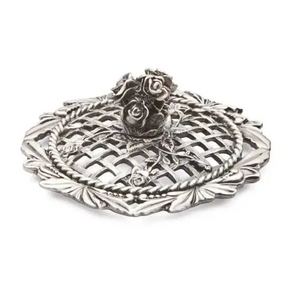 Rose Topped - Perforated Decorative Pewter Lid (Potpourri) - craft kits