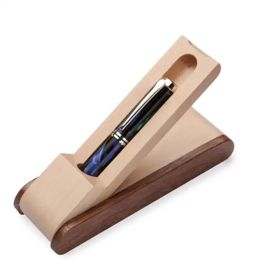 Rosewood / Maple Flip Pen Box - Single