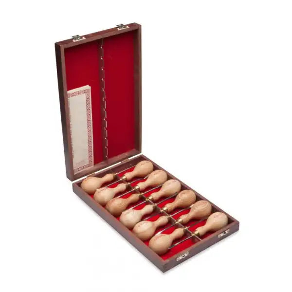 Set of 12 Micro Woodcarving Tools - Robert Sorby (512) RS-MIC-SKW-SET