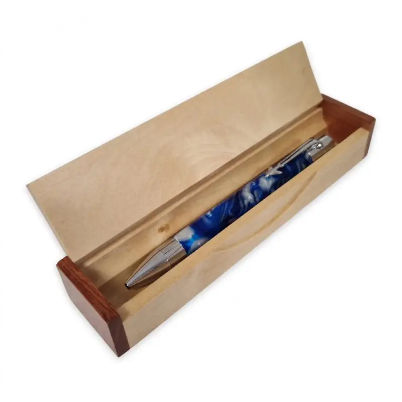 Square Wooden Pen Box