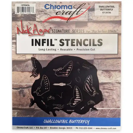 Swallowtail Butterfly Infil Stencil Set