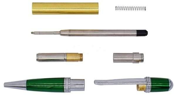 Chrome & Green Cerra Pen Kit
