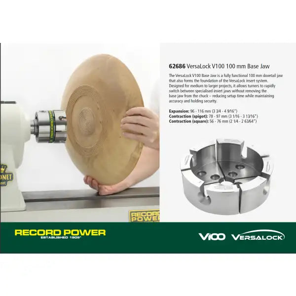 VersaLock V100 100mm Base Jaw 62686