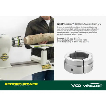 VersaLock V100 80mm Adaptive Jaw Insert 62680