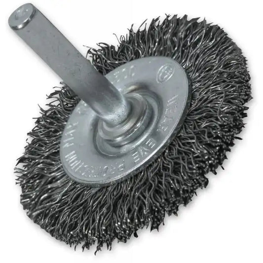 Wire Brush 50mm x 6mm Shank 0.30 Wire - Faithfull FAIWBS50C