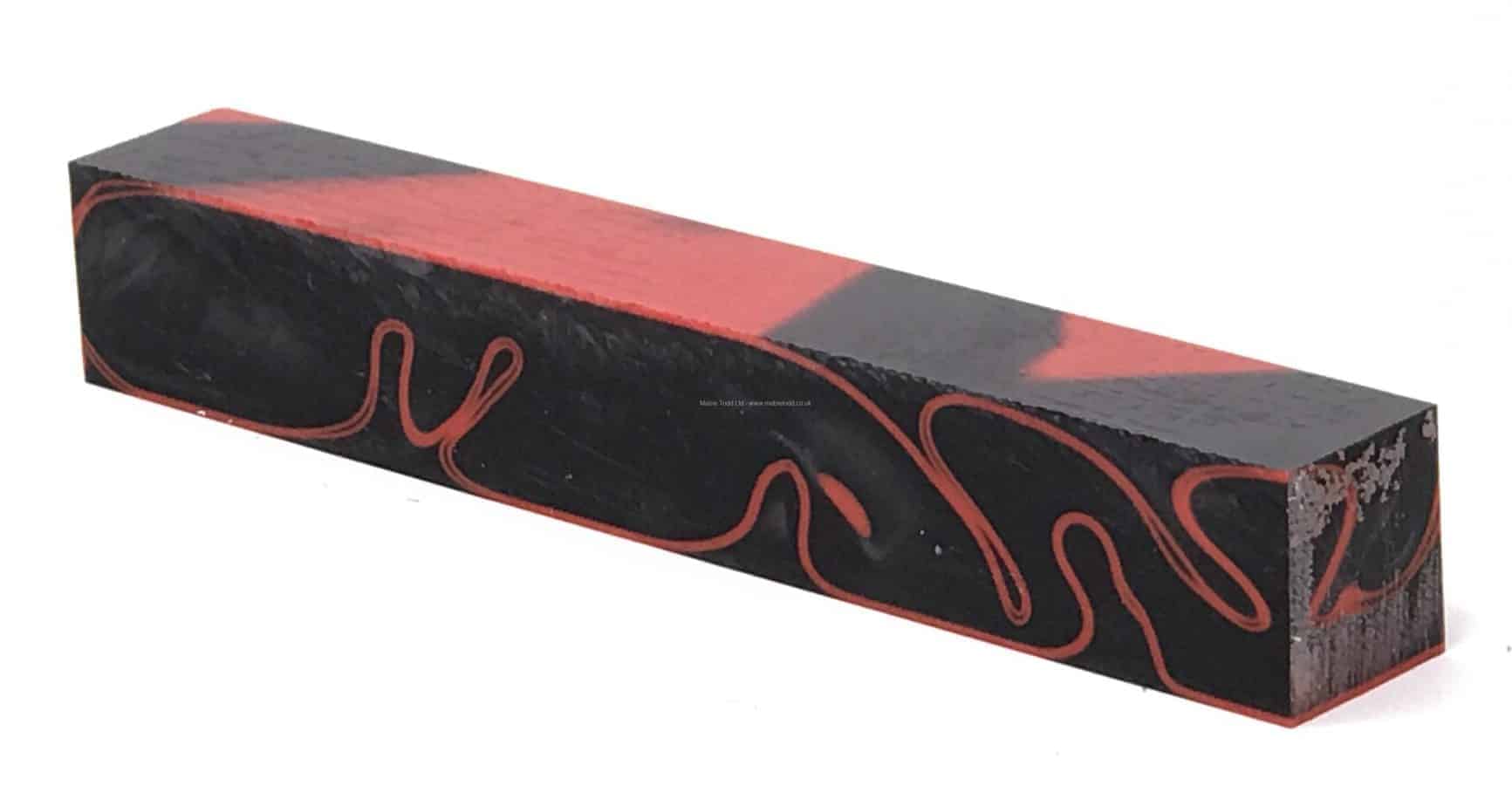 A pack of 5 Kirinite pen blanks all with swirls available at a discount to buying individually.  The pack contains:  Cyclone Pepper Jade Lava Flow Yellow Jacket Red Harvest Approx size 20mm x 20mm x 150mm