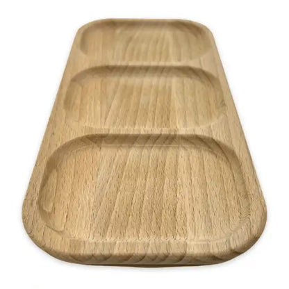 Wooden Tray with Compartments