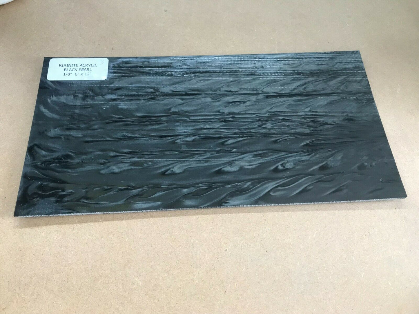 Kirinite Black Pearl 1/8" x 6" x 12" Sheet - UK Pen Blanks