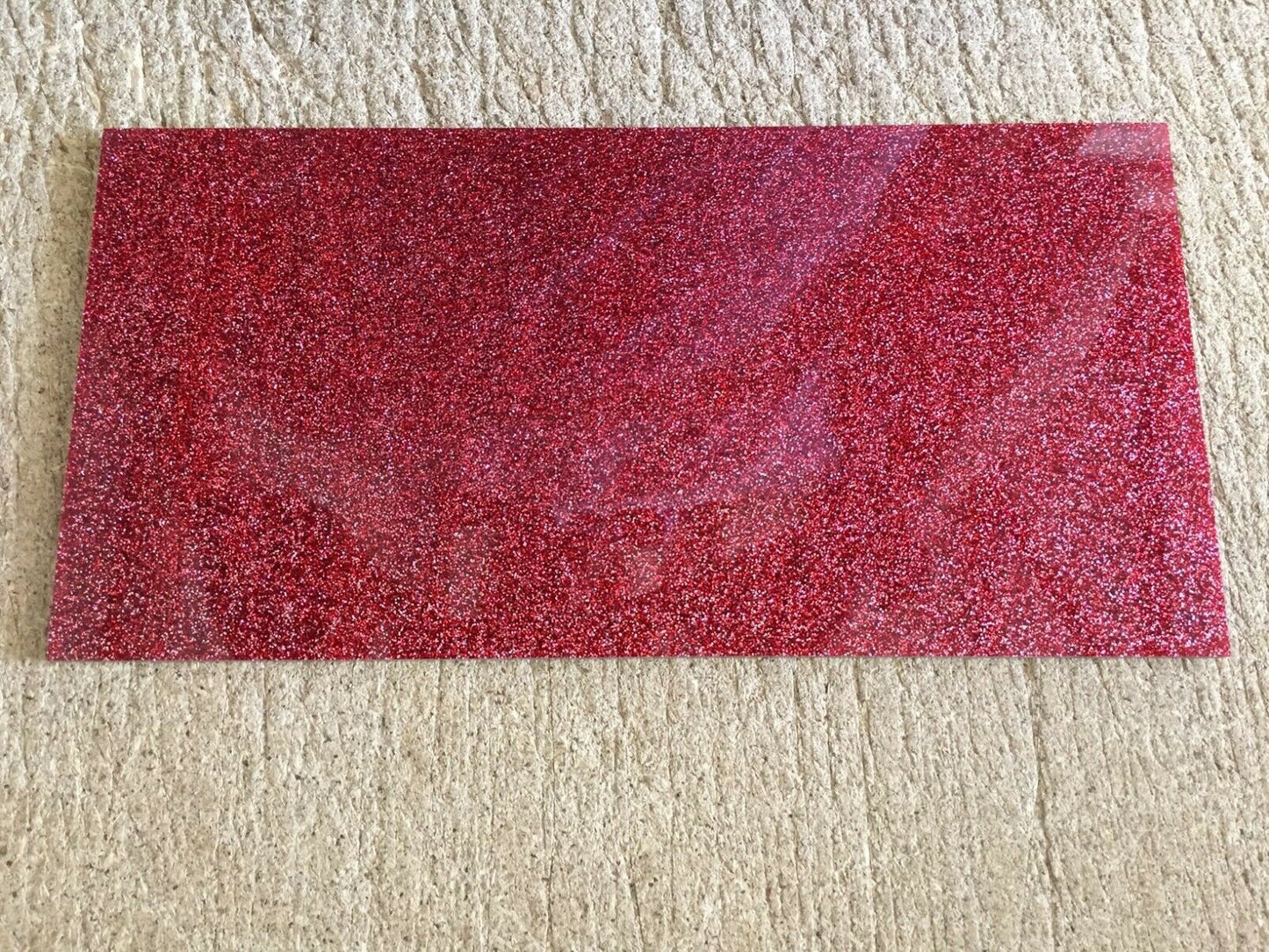 Kirinite Glitter Red Sparkle 1/8" x 6" x 12" Sheet - UK Pen Blanks