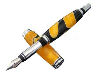 Chrome Jr Gentleman Fountain Pen Kit (upgraded version) - UK Pen Blanks