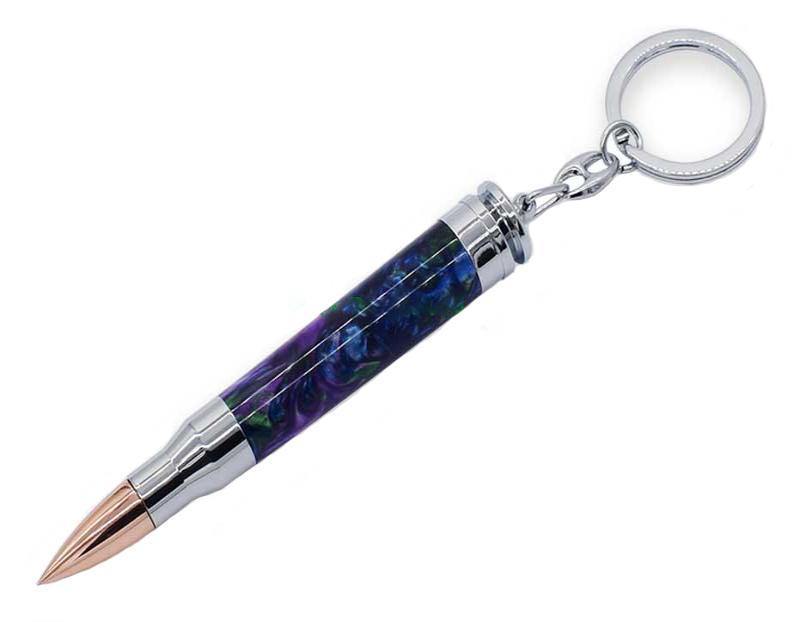 Chrome bullet key ring kit - UK Pen Blanks