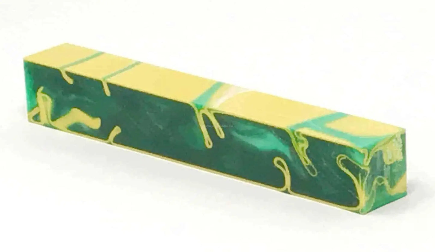 Green Bay - Acrylic Kirinite Pen Blank - UK Pen Blanks