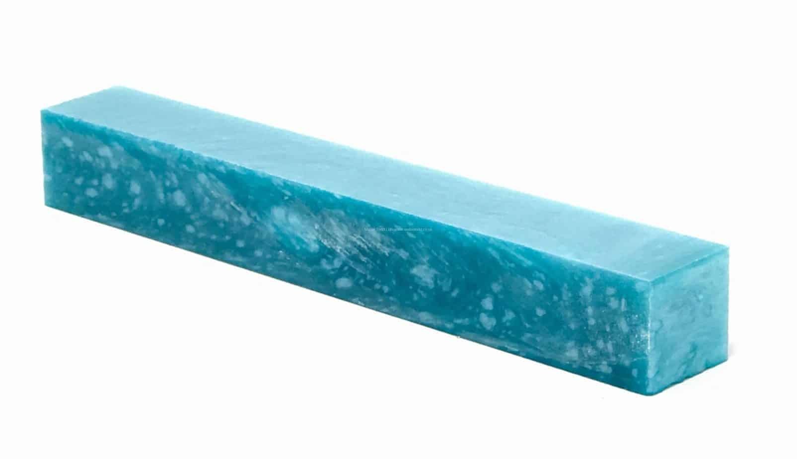 Turquoise Ice - Acrylic Kirinite Pen Blank - UK Pen Blanks