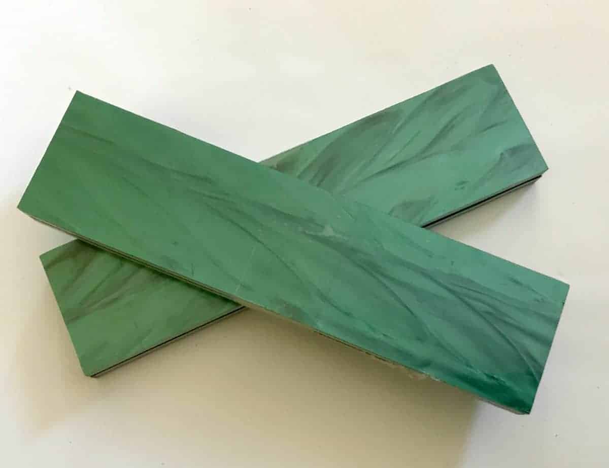Kirinite Green Pearl Knife Scales - Set of 2 - UK Pen Blanks