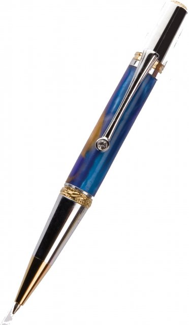 Majestic Ballpoint Pen Kit - Gold Titanium & Chrome